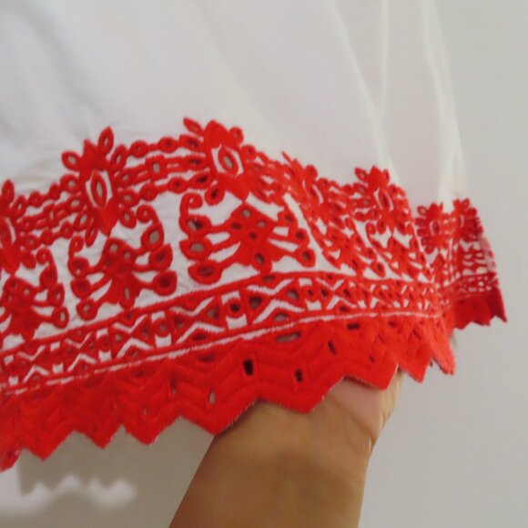 Tory Burch Embroidered 'Isla' Top Size 2 - Picture 4 of 9